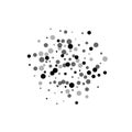 Scattered random black dots. Dark points dispersio Royalty Free Stock Photo