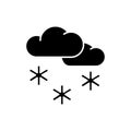 Scattered snow black glyph icon