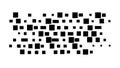 Scattered Varied Size Black Squares Pattern, vector design Generative AI Royalty Free Stock Photo
