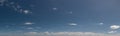 Scattered white clouds in blue sky, panorama Royalty Free Stock Photo