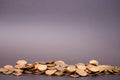 A scattering of coins Royalty Free Stock Photo