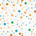 A scattering of colored stars. Seamless color pattern Royalty Free Stock Photo