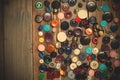 Scattering of vintage stylish buttons