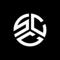 SCC letter logo design on black background. SCC creative initials letter logo concept. SCC letter design Royalty Free Stock Photo