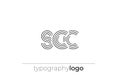 SCC modern geometric typography logo Royalty Free Stock Photo