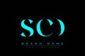 SCD abstract letter logo design Royalty Free Stock Photo