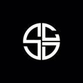 SCD logo SCD icon SCD monogram SCD letter minimalist Circle flat Unique modern abstract logo design Royalty Free Stock Photo