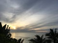 Sceanic sea view at sunrise, Hauhin, Thailand Royalty Free Stock Photo