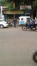 Scenes of parking street of Solapur, Maharashtra