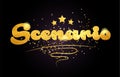 scenario star golden color word text logo icon