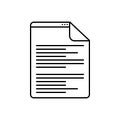 Black line icon for Scenarios, script and document