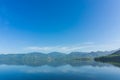 Scence of Reservoir and mountain Royalty Free Stock Photo