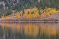 Scenic Two Oceans Lake Wyoming Autumn Reflection Royalty Free Stock Photo