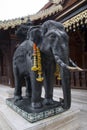 Statue of black elephant at Wat Phra That Doi Suthep Royalty Free Stock Photo