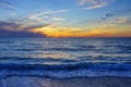 This scene as a sun set at St petersburg beach Royalty Free Stock Photo