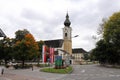 AUSTRIA, ALTENMARKT IM PONGAU - OCTOBER 03, 2019: Pfarrkirche Unserer Lieben Frau Geburt in the town centre of Altenmarkt