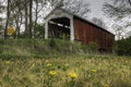 Scene of Bowsher Ford Covered Bridge in Indiana, United States