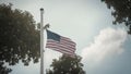 A Scene Of A Breathtakingly Gorgeous View Of A Flag Flying High