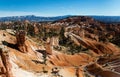 Scene at Bryce canyon national park in winter Royalty Free Stock Photo