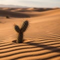 The scene captures the harsh yet beautiful essence of a desert ecosystem Royalty Free Stock Photo