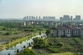 Farms and town in China