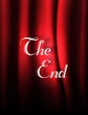 Scene cinema the end background. Movie ending screen background.Vector illustration Royalty Free Stock Photo