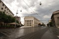 CROATIA, ZAGREB, TRG HRVATSKIH VELIKANA - JULY 28, 2019: Croatian National Bank in Zagreb