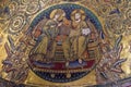 Scene of the coronation of the Virgin, a mosaic in the basilica of Saint Mary Major Royalty Free Stock Photo