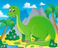 Scene with dinosaur 1 Royalty Free Stock Photo