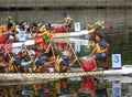 Scene from the 2015 Dragon Boat Races in Taiwan Royalty Free Stock Photo