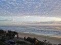 Scene of early morning after Sun rise on Surfer Paradise quiet a