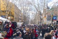 Scene from El Rastro flea market in Madrid