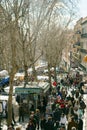 Scene from El Rastro flea market in Madrid