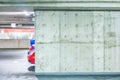 Scene of empty cement Parking Garage interior in the mall.. Royalty Free Stock Photo