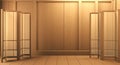 Mock up Scene empty room with decoraion and tatami mat floor.3D rendering Royalty Free Stock Photo