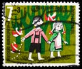 Scene from the fairy tale `Hansel and Gretel`, Welfare: Stories of the Brothers Grimm series I serie, circa 1961
