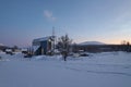 FINLAND, LAPLAND, KOLARI - DECEMBER 31, 2019; St. Lawrence Chapel in ÃâkÃÂ¤slompolo