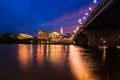 Hartford connecticut at dusk beautiful cityscape and sunset Royalty Free Stock Photo