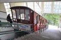 San Sebastian - Donostia, 14th april: Scene Funicular Waggen from Mount Igueldo of Donostia- San Sebastian in Spain Royalty Free Stock Photo