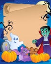 Scene with Halloween parchment 1 Royalty Free Stock Photo