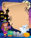 Scene with Halloween parchment Royalty Free Stock Photo