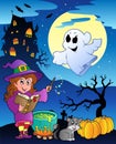 Scene with Halloween theme 4 Royalty Free Stock Photo