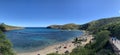 Hawaii Hanauma Bay Panorama Beach and Sky Royalty Free Stock Photo