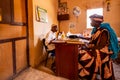 Scene of health center activity in village in Africa, Senegal