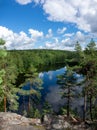 Scene at hiking trail in Nuuksio national park, Espoo, Finland