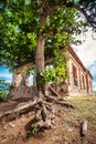 Historic abandoned lighthouse ruins at Aguadilla, Puerto Rico,