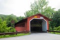 Historic Henry Bridge covered bridge seen from Bennington Vermont Royalty Free Stock Photo