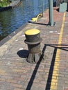Scene at a historic lock on the waterway `Teltowkanal` near Berlin