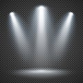 Scene illumination with bright lighting of spotlights vector