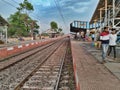 Scene of Indian railway station Royalty Free Stock Photo